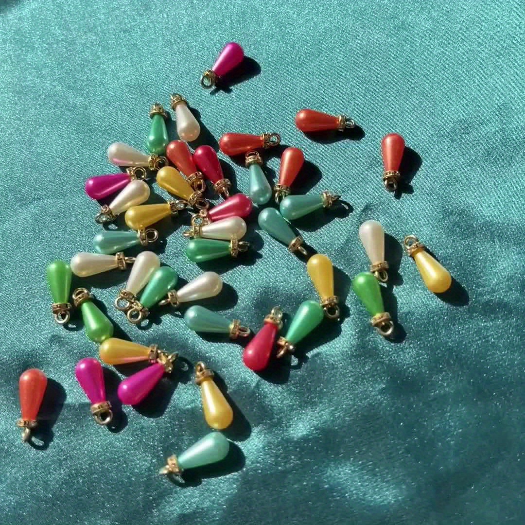20pcs Colorful Waterdrop Charms for Jewelry Making